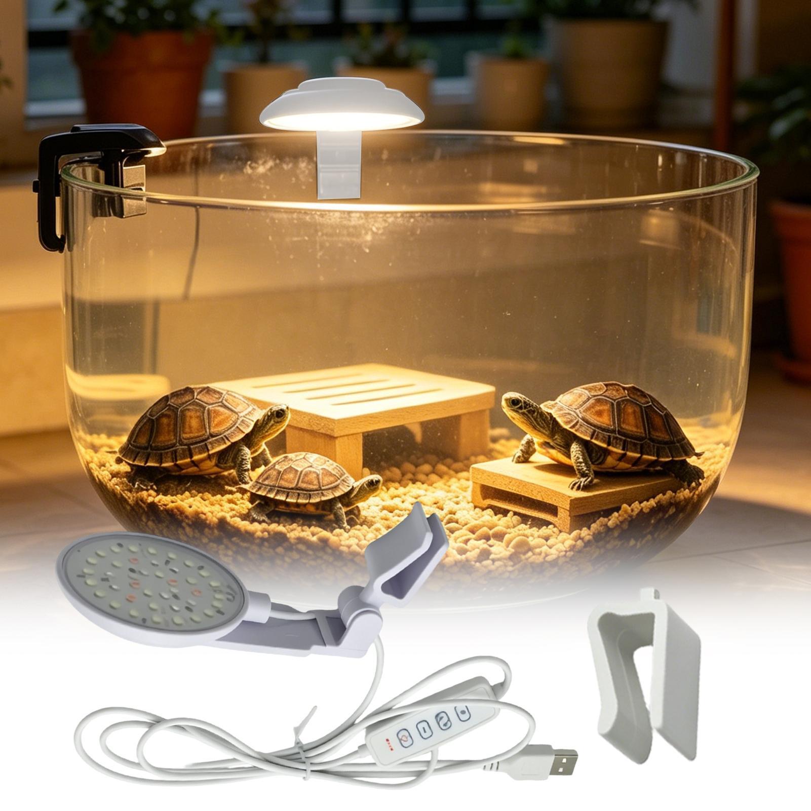 Aquarium Fish Light Lamp - Aquarium Light Waterproof Clamp-On Anti-Glare Lamp