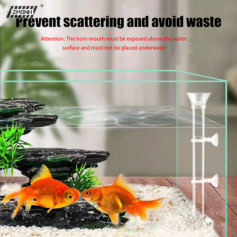 Aquarium Fish Feeder - [H]Acrylic Aquarium Feeder Tube Dish Transparent