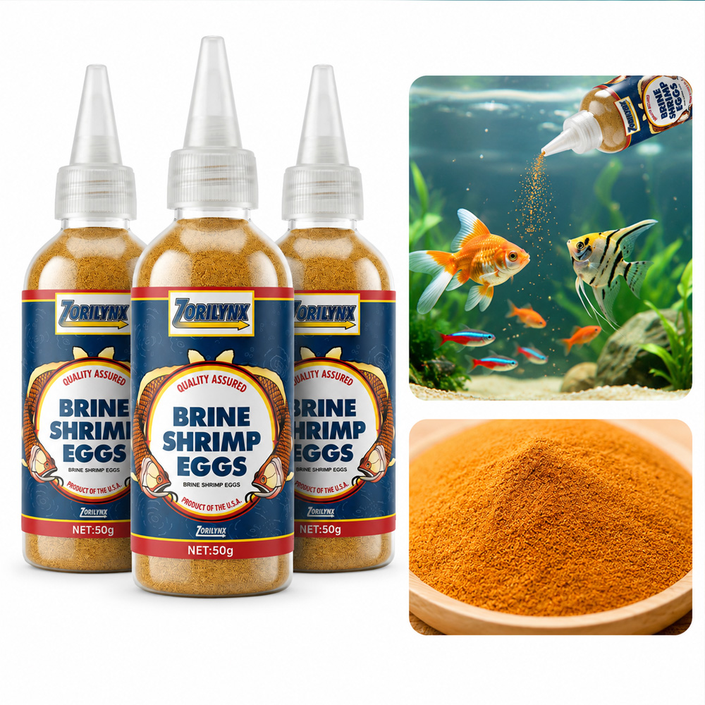 Aquarium Fish Holiday Food - ZORILYNX 50g Premium Brine Shrimp Eggs