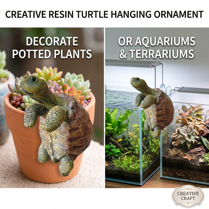 Fish Toy In Aquarium - Fishing Turtle Hanging Turtle Figurine for