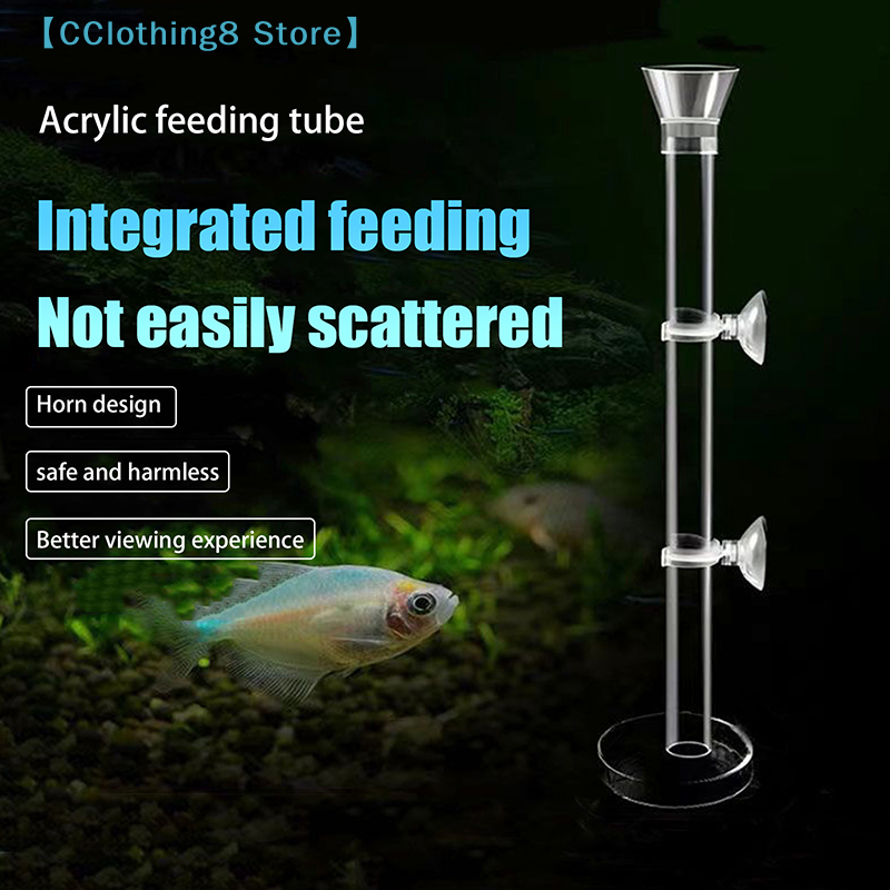 Aquarium Fish Holiday Food - Acrylic Aquarium Feeder Tube Dish Transparent