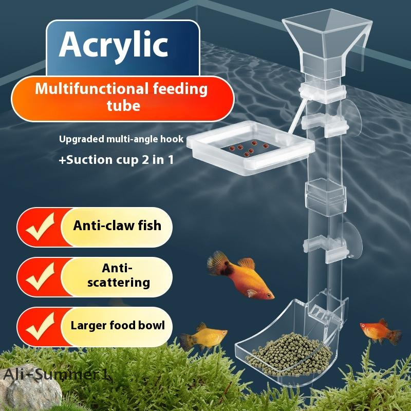 Aquarium Fish Holiday Food - 【E】1Pcs Transparent Fish Tank Shrimp Snail