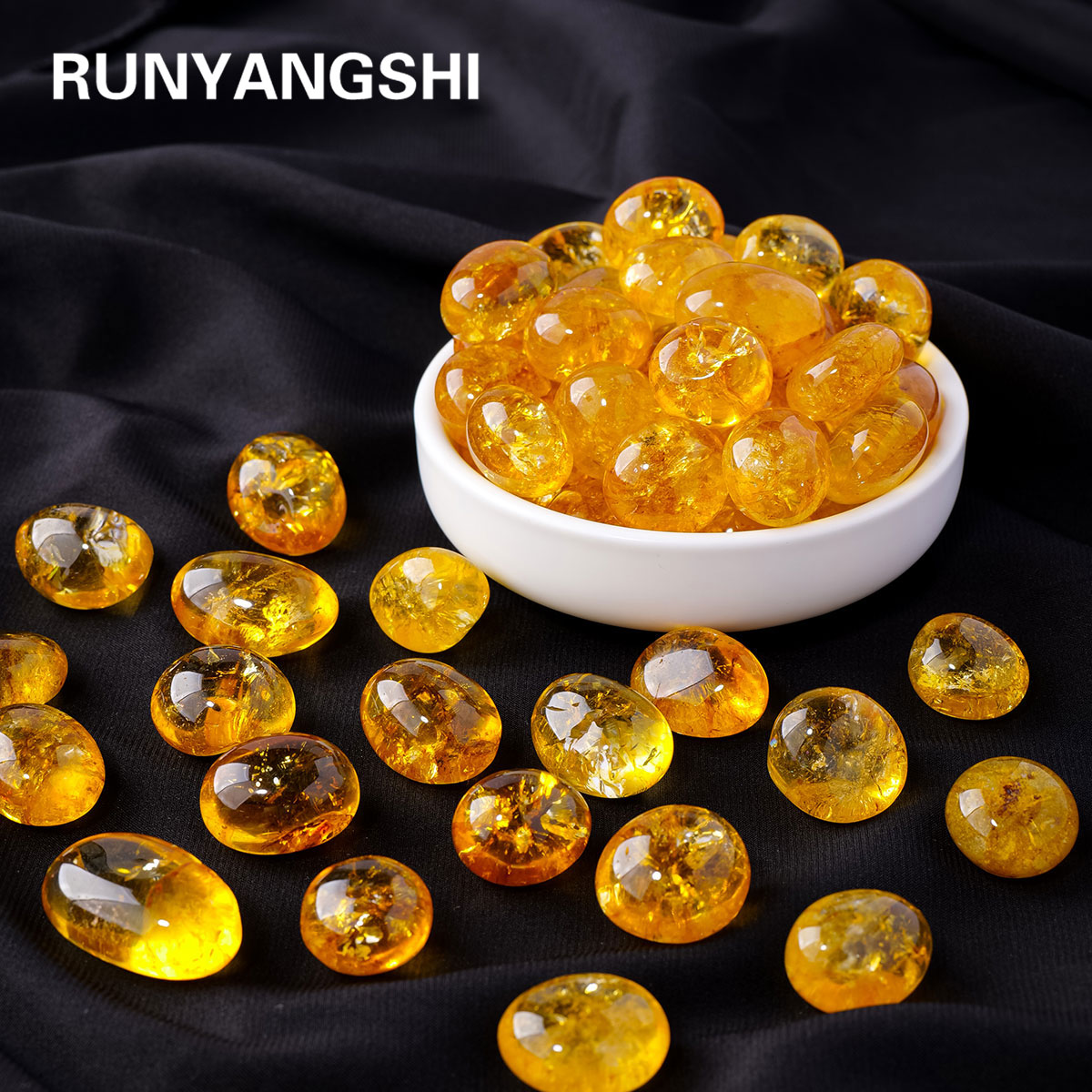 Aquarium Fish Store - 50g/Bag Natural Citrine Rolling Stones -