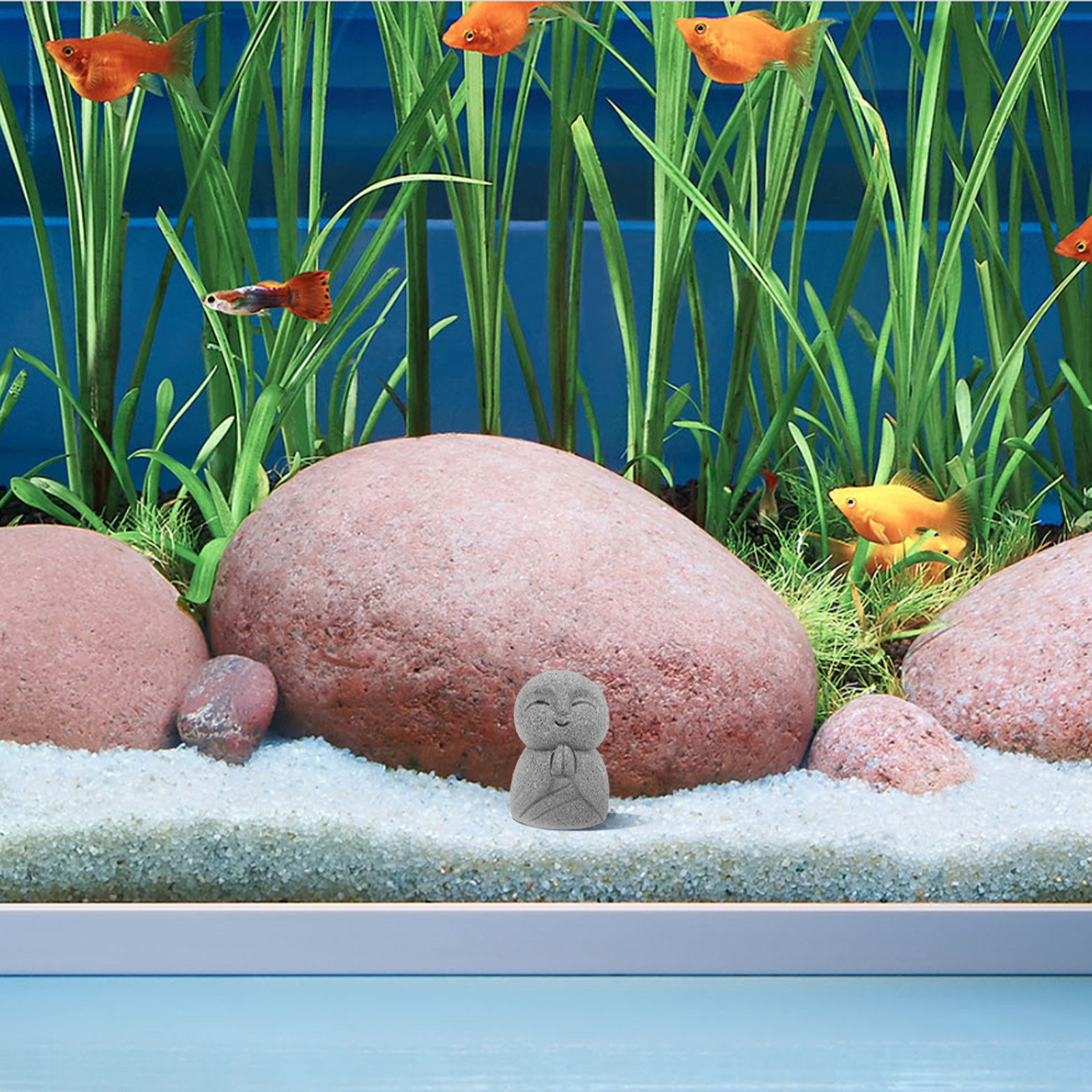 Aquarium Fish Japanese - Mini Jizo Statue Japanese Buddha Feng