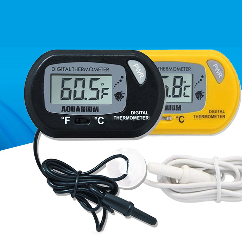 Aquarium Fish Yellow And Black - 1PC 58*37mm Fish Tank Digital Thermometer,Yellow/Black