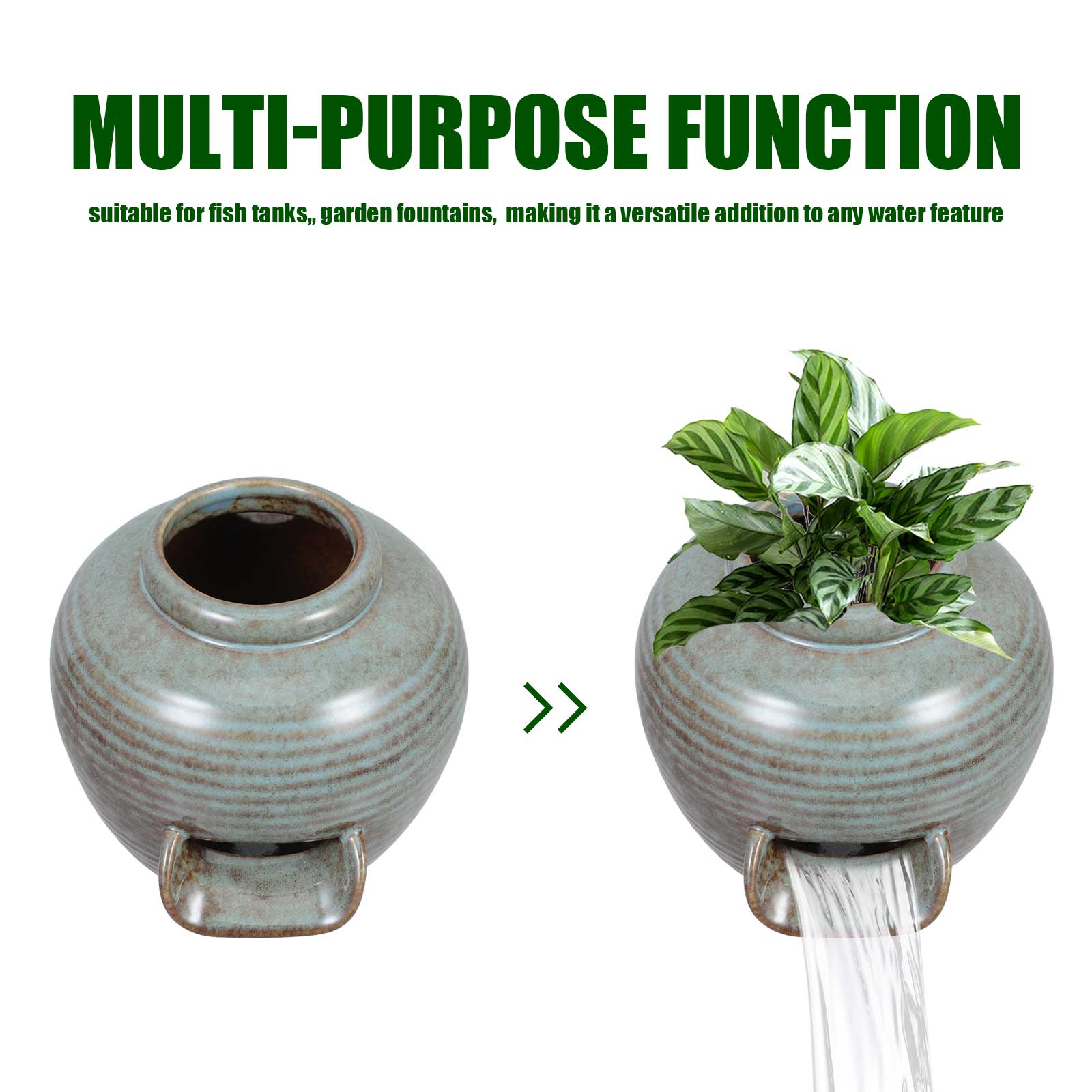 Aquarium Fish Pot - Indoor Waterfall Circulating Pot Decorative Fountain