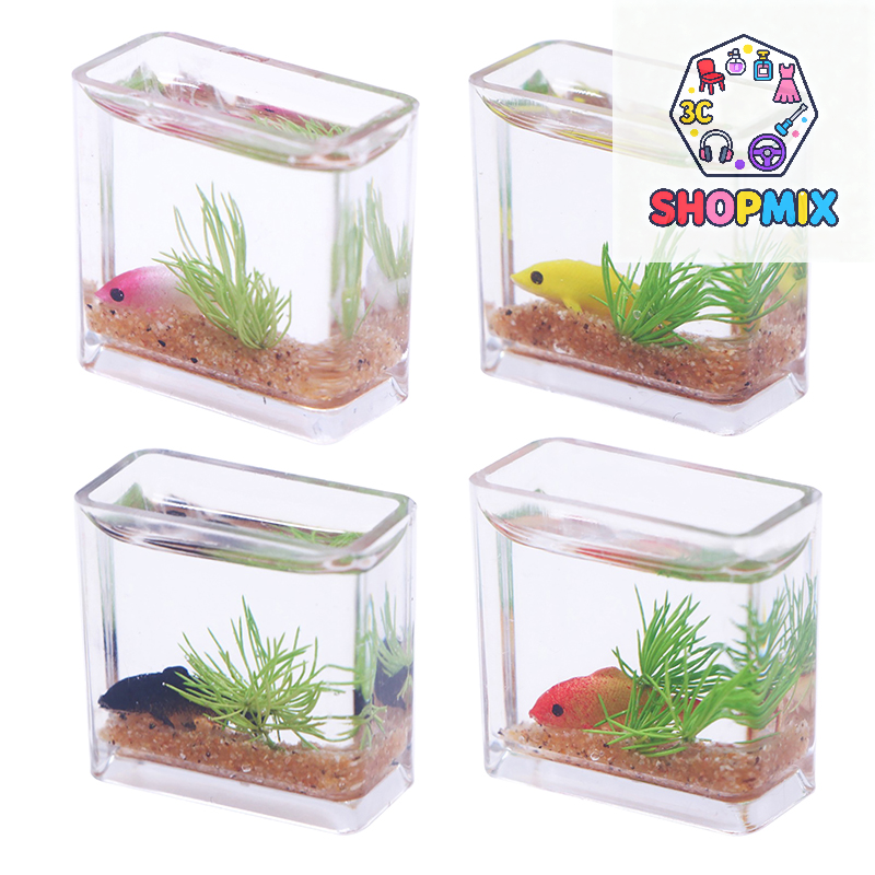 1Pc 1:12 Dollhouse Miniature F – Fish Toy In Aquarium recenzja i cena