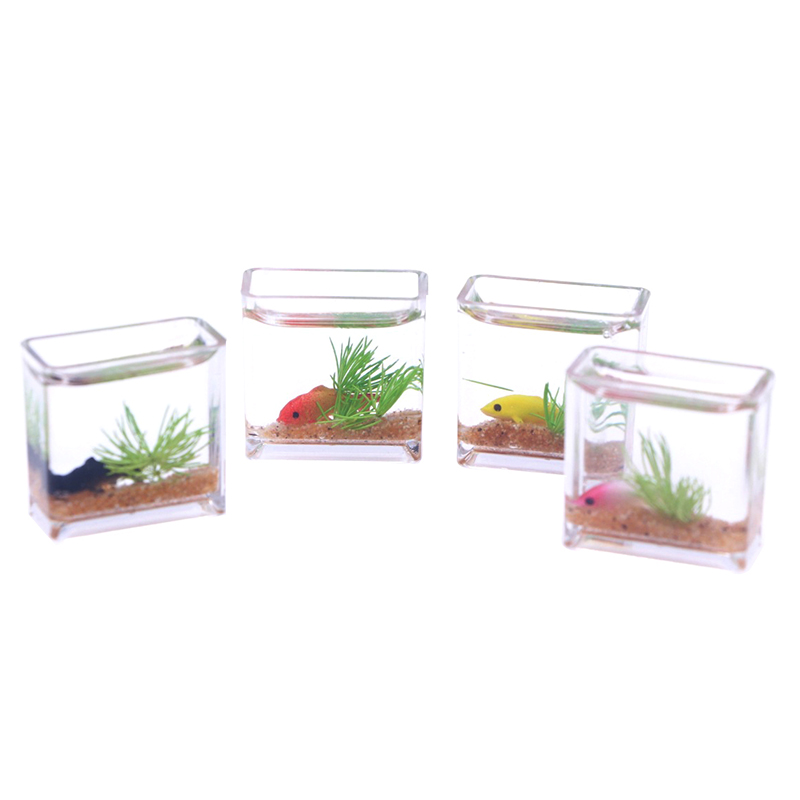 1Pc 1:12 Dollhouse Miniature F – Fish Toy In Aquarium recenzja i cena