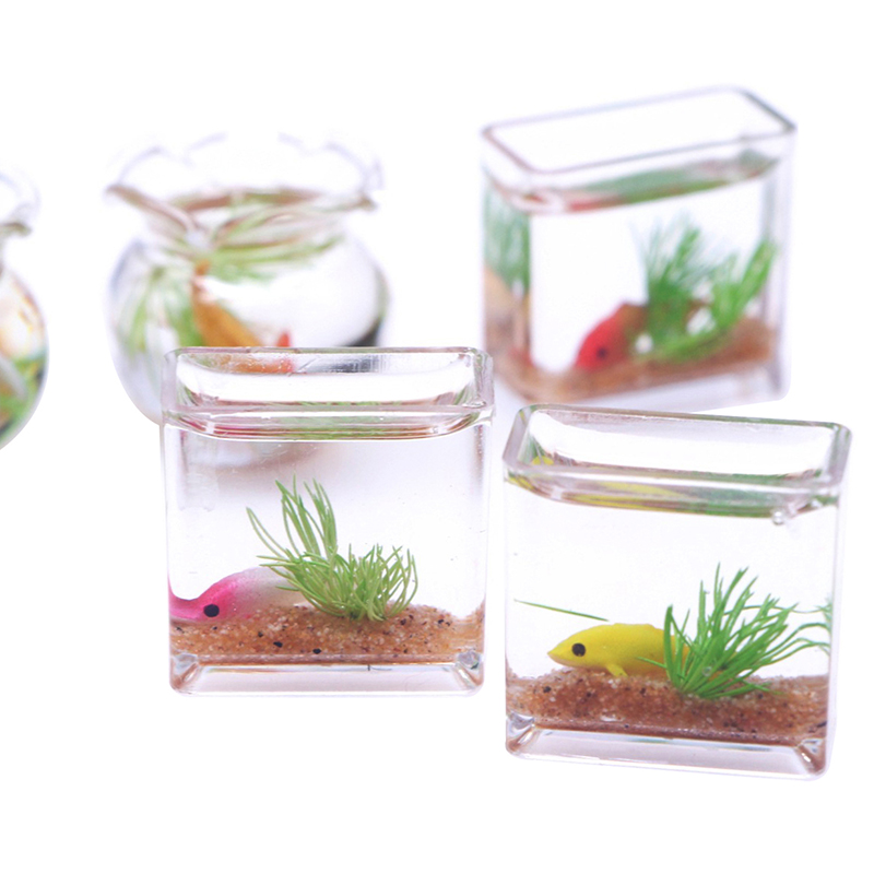 1Pc 1:12 Dollhouse Miniature F – Fish Toy In Aquarium recenzja i cena