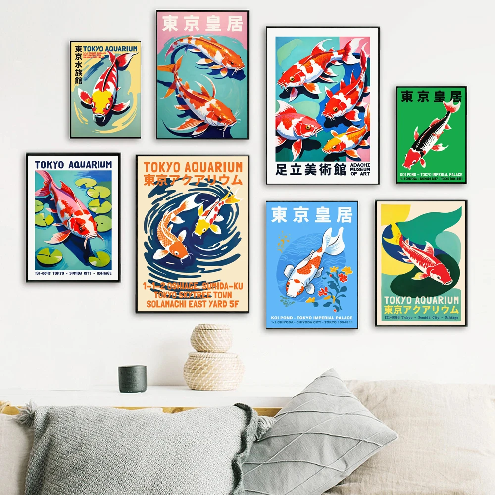 Retro Abstract Cartoon Japanes – Aquarium Fish Japanese recenzja i cena