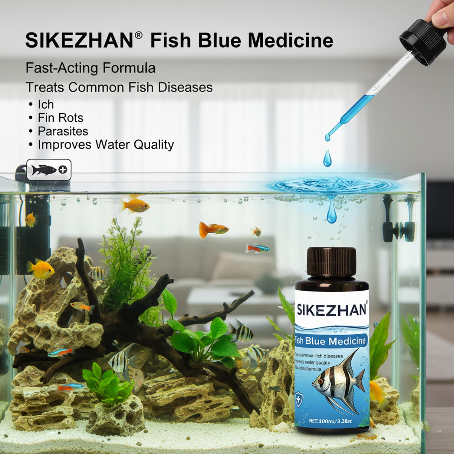 Large 500ml Methylene Blue Fis – Aquarium Fish Diseases recenzja i cena