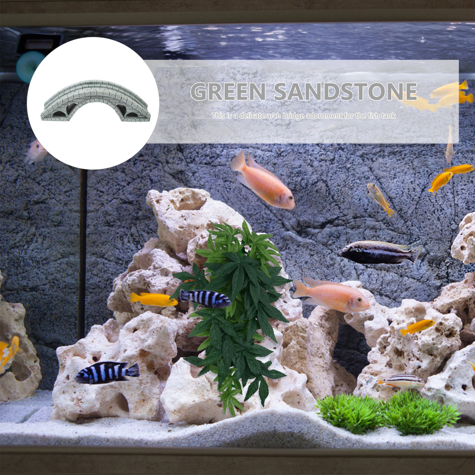 Exquisite Bridge Ornament for  – Aquarium Fish Bridge recenzja i cena