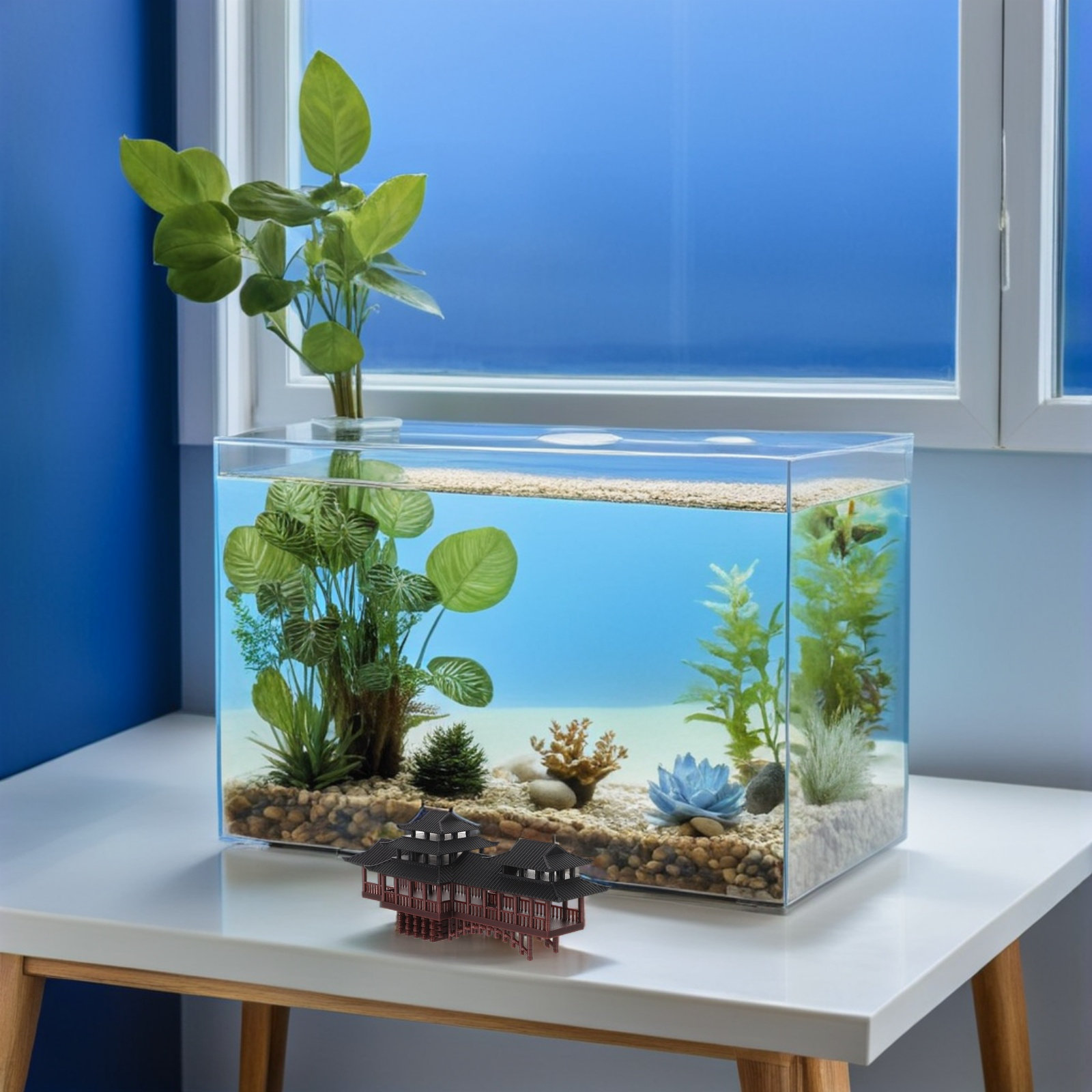 Tiny Plastic Asian Garden Brid – Aquarium Fish Bridge recenzja i cena