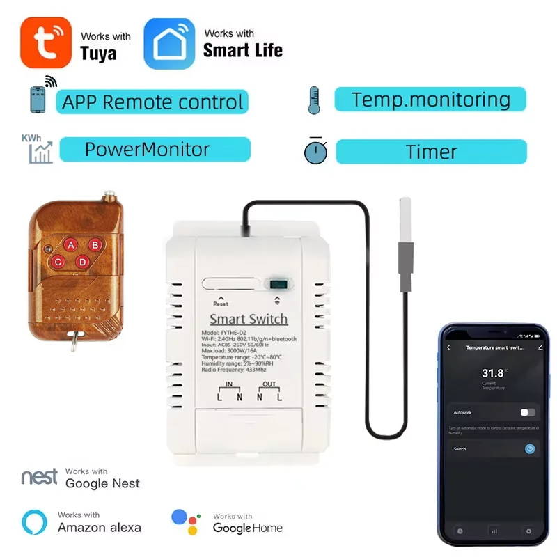 Tuya Wifi 16A/20A Smart Temper – Aquarium Fish Store recenzja i cena