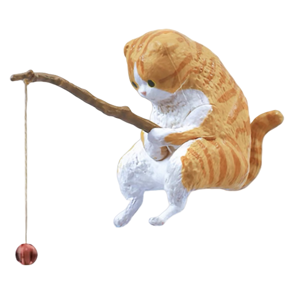 Cute Fishing Cat Figure Fish L – Fish Toy In Aquarium recenzja i cena