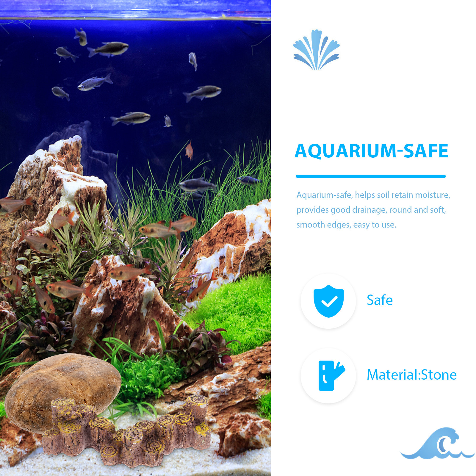 1Set Aquarium Pebbles Delicate – Aquarium Fish Pot recenzja i cena