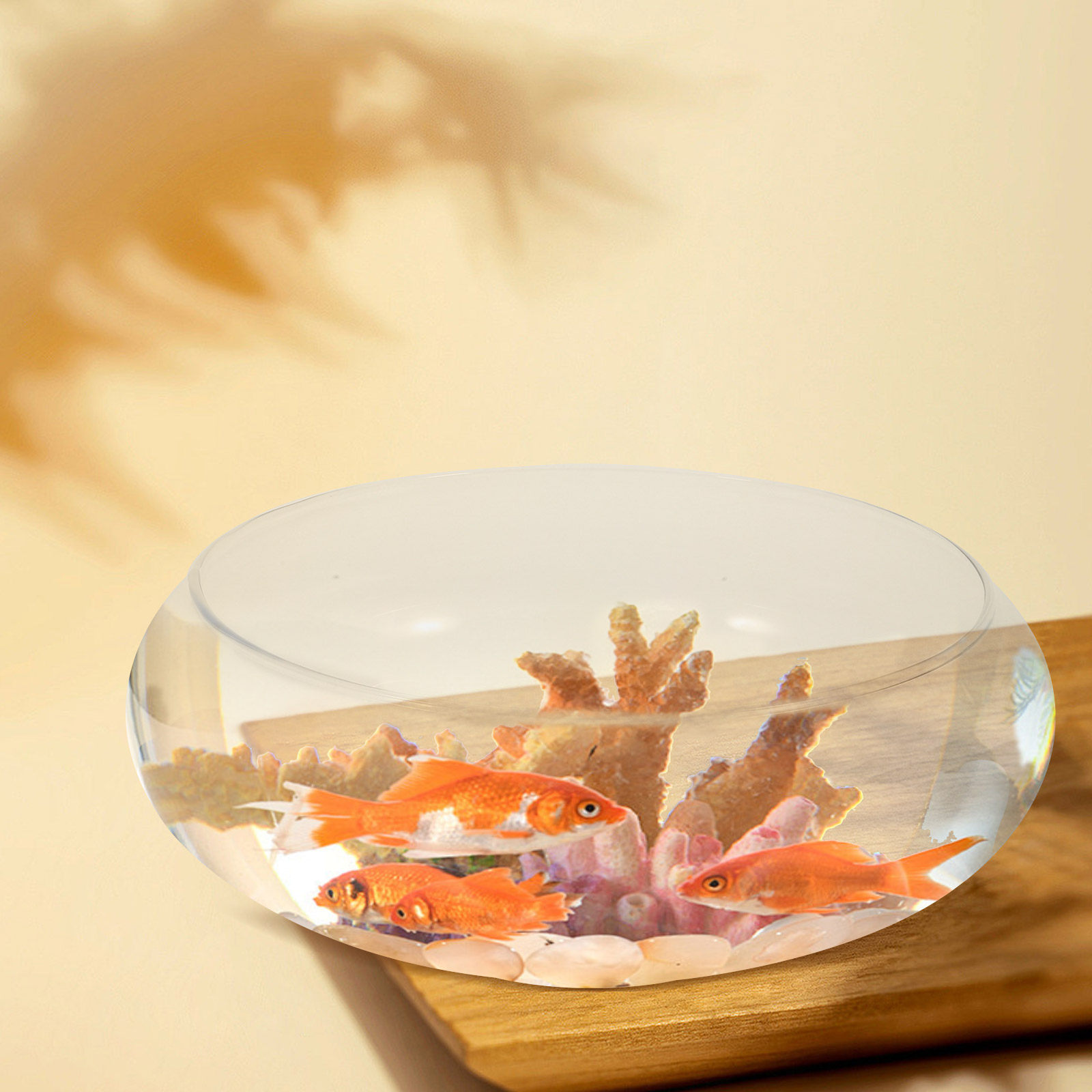Glass Round Fish Bowl Desktop  – Aquarium Fish Pot recenzja i cena