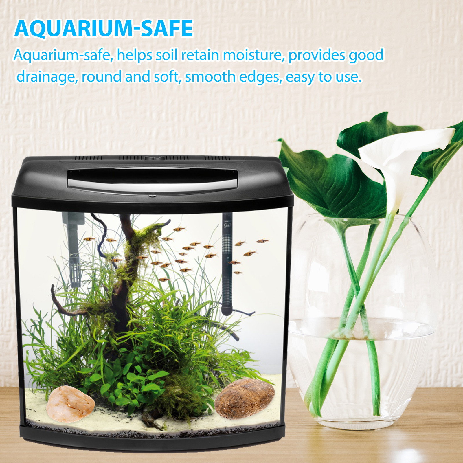 1Set Smooth Round Aquarium-Saf – Aquarium Fish Pot recenzja i cena