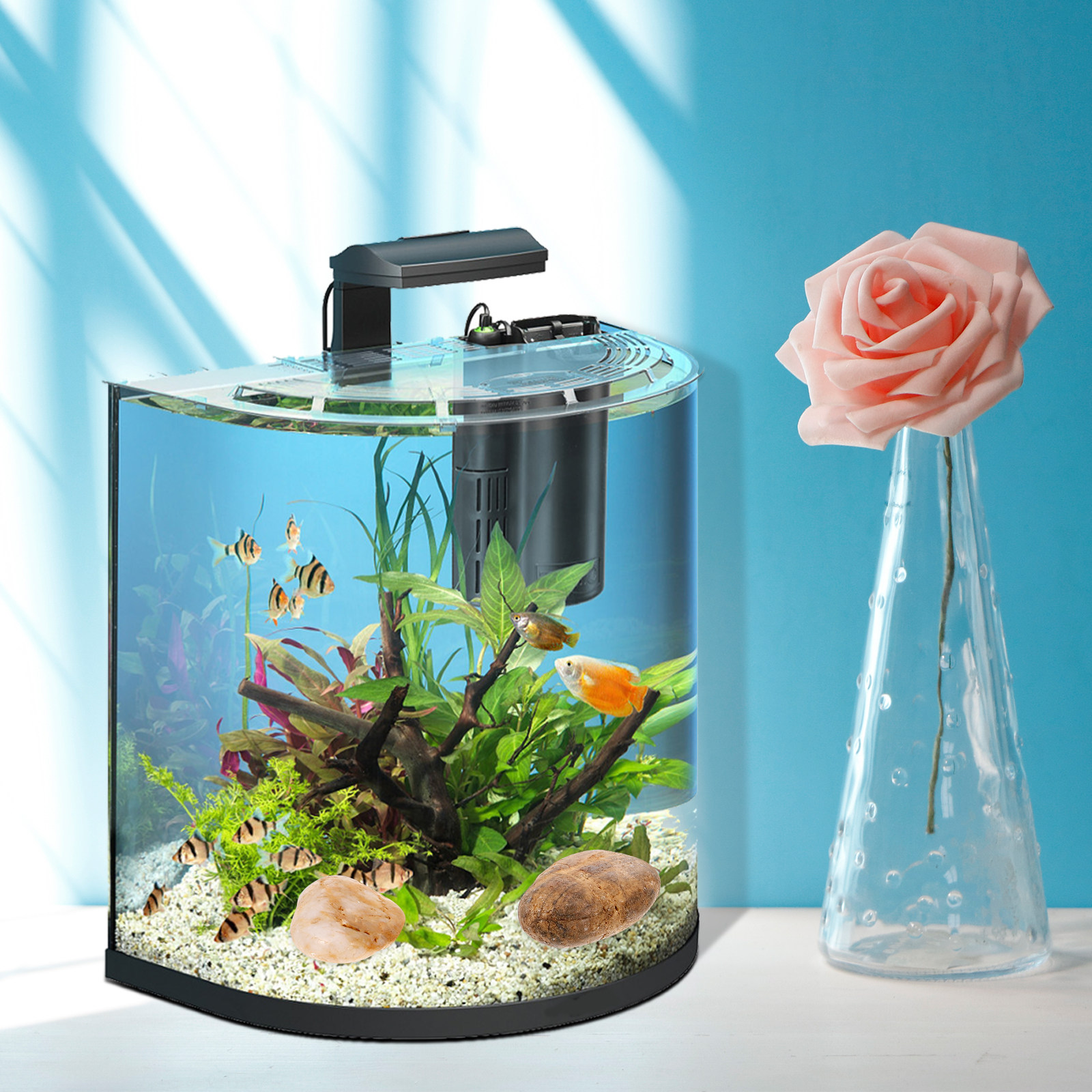 1Set Smooth Round Aquarium-Saf – Aquarium Fish Pot recenzja i cena