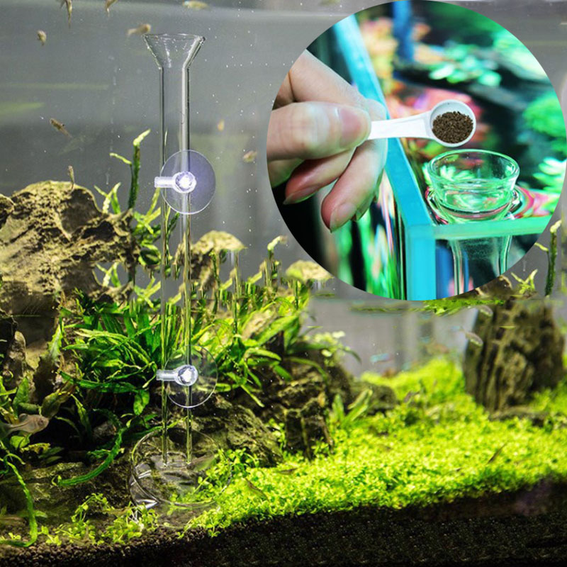 Glass Aquarium Feeder Tube Dis – Aquarium Fish Holiday Food recenzja i cena