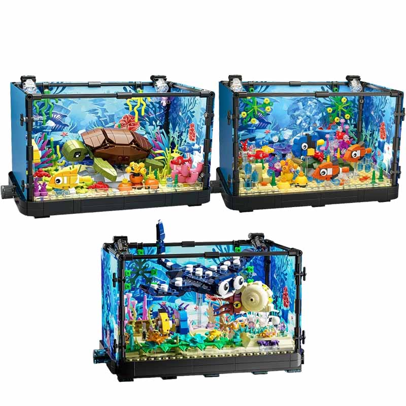 Fish Tank Building Block Set w – Fish Toy In Aquarium recenzja i cena