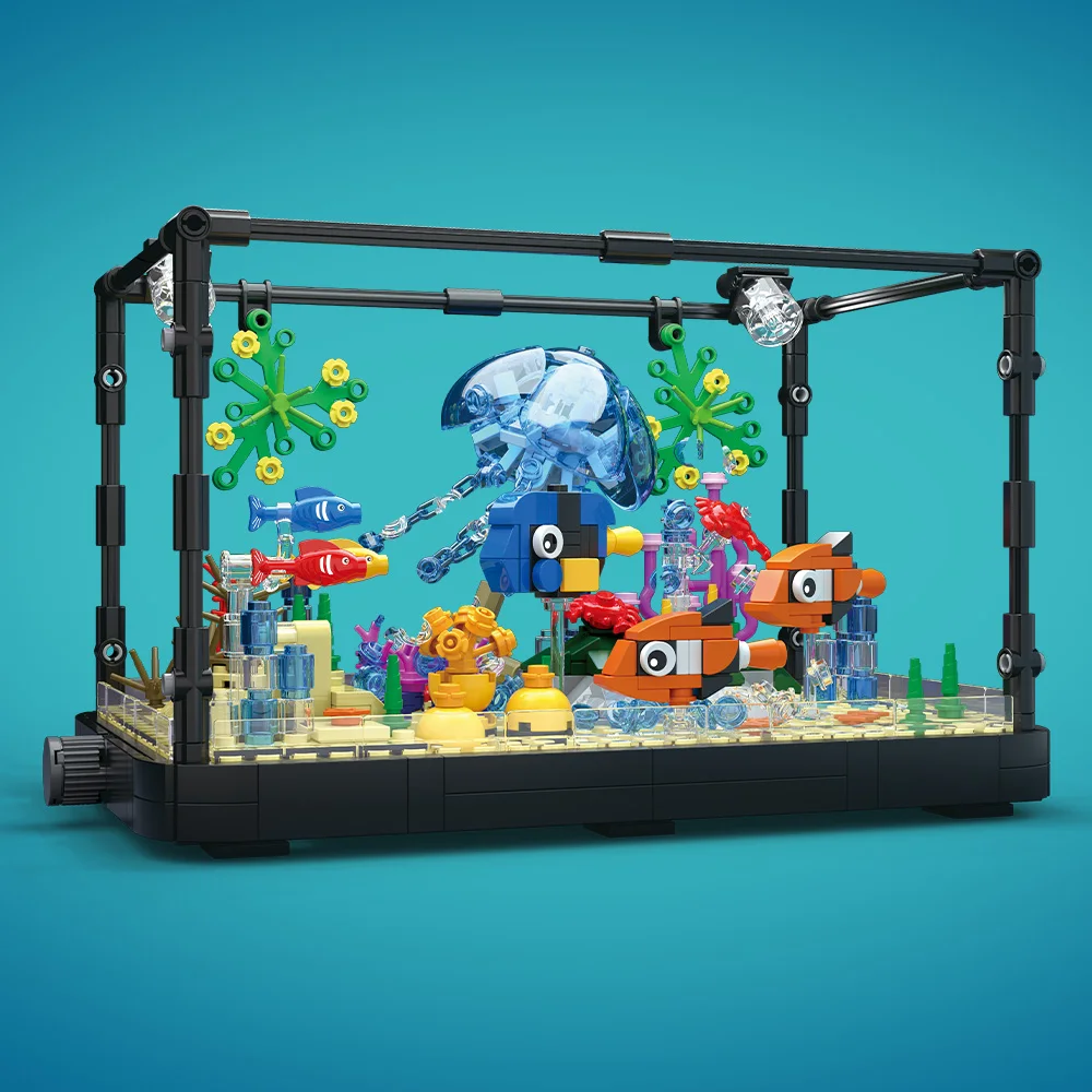 Fish Tank Building Block Set w – Fish Toy In Aquarium recenzja i cena