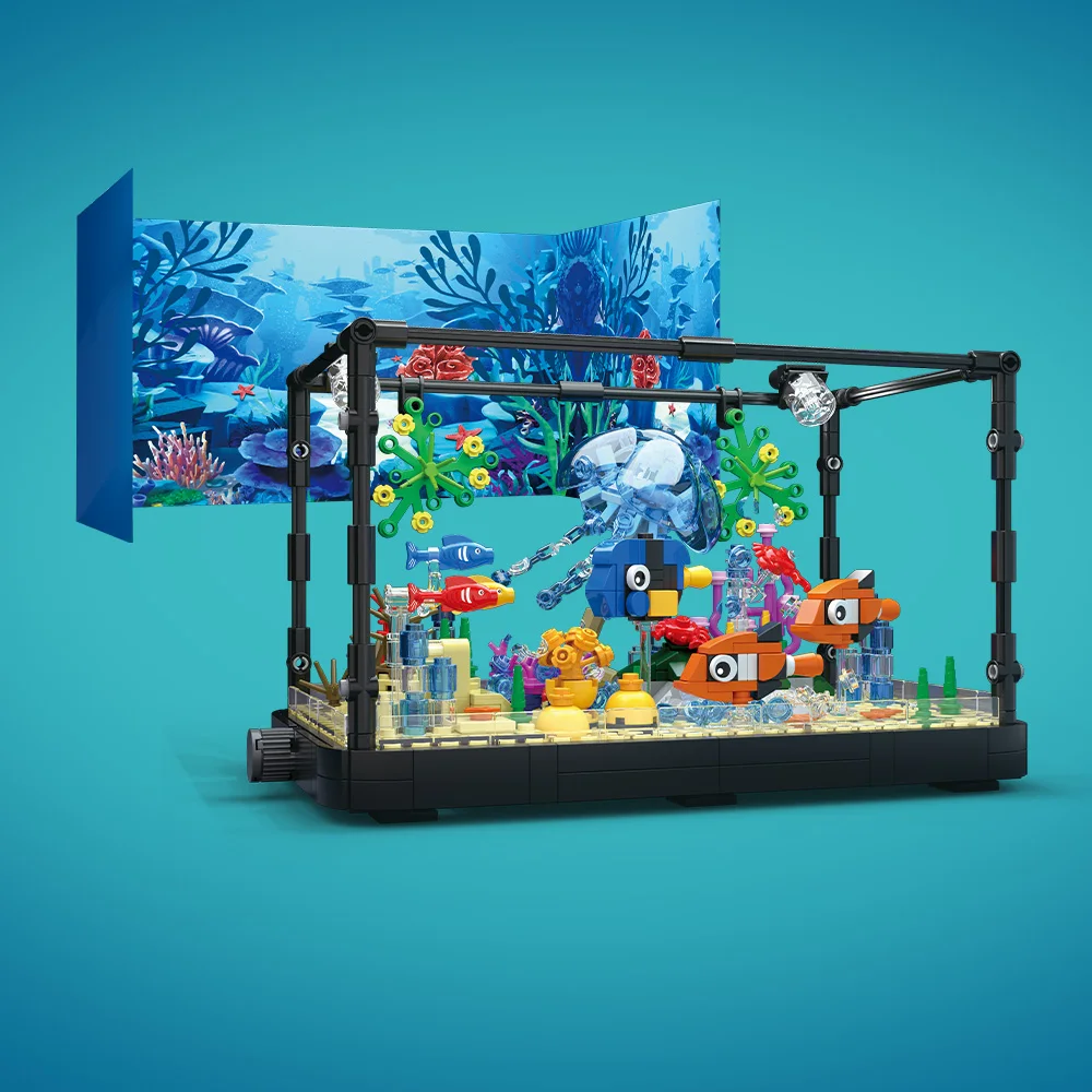 Fish Tank Building Block Set w – Fish Toy In Aquarium recenzja i cena