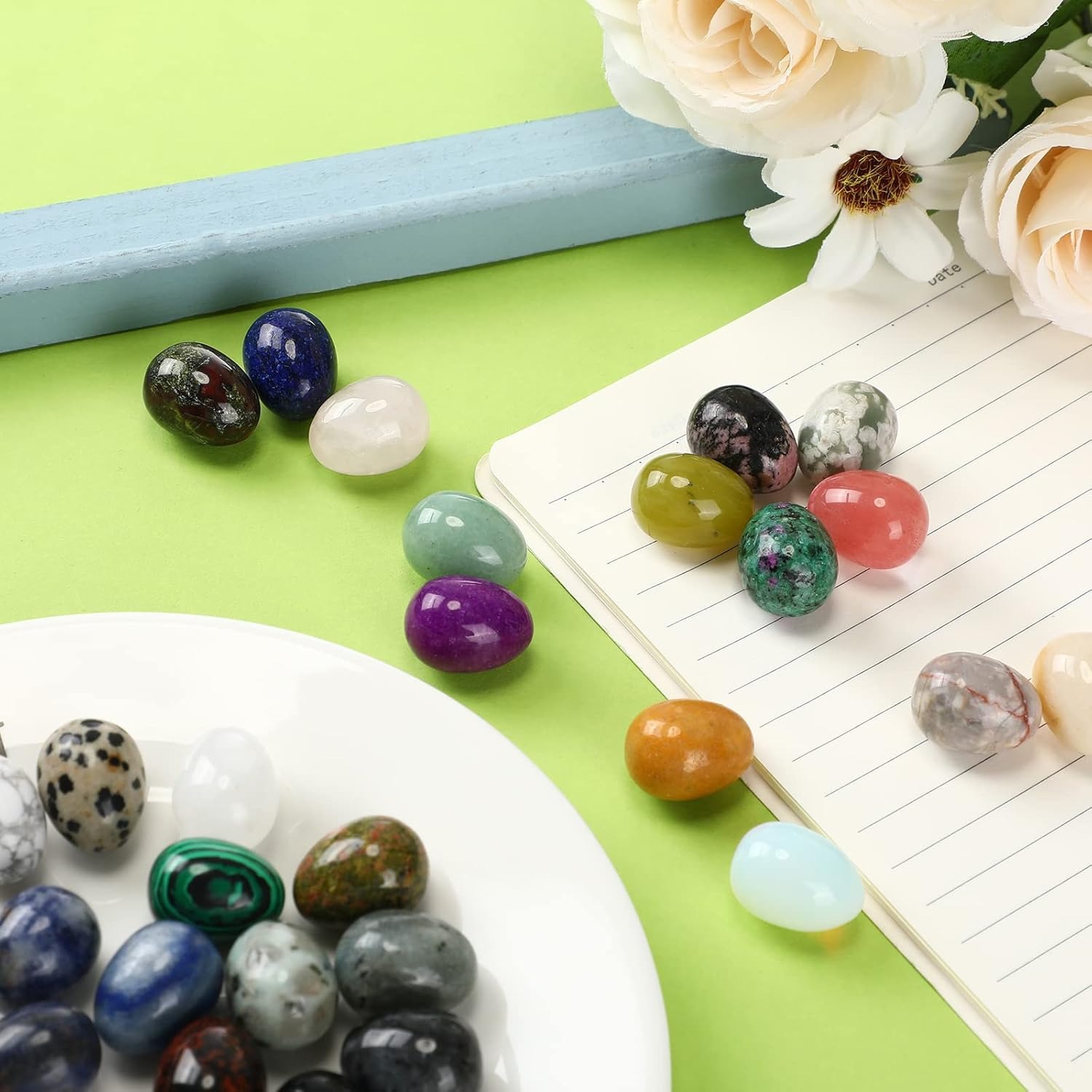 8  pcs natural crystal beads,  – Aquarium Fish Pot recenzja i cena