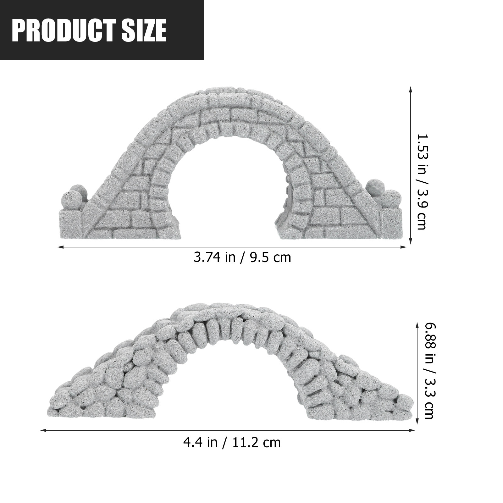 2Pcs Lifelike Miniature Stone  – Aquarium Fish Bridge recenzja i cena