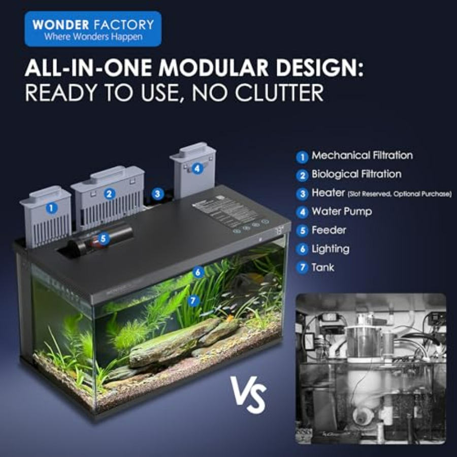 Smart Aquarium 5 Gallon Glass  – Aquarium Fish Feeder recenzja i cena