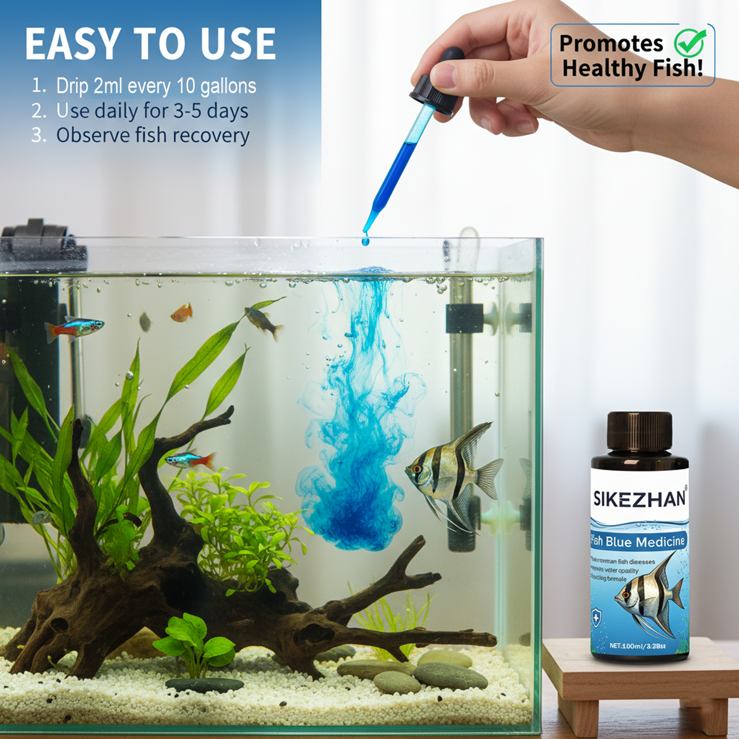 500ml Methylene Blue Solution  – Aquarium Fish Diseases recenzja i cena