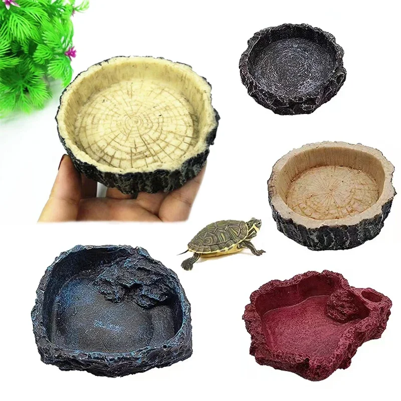 Pet Reptile Feeder Bowl Resin  – Aquarium Fish Feeder recenzja i cena