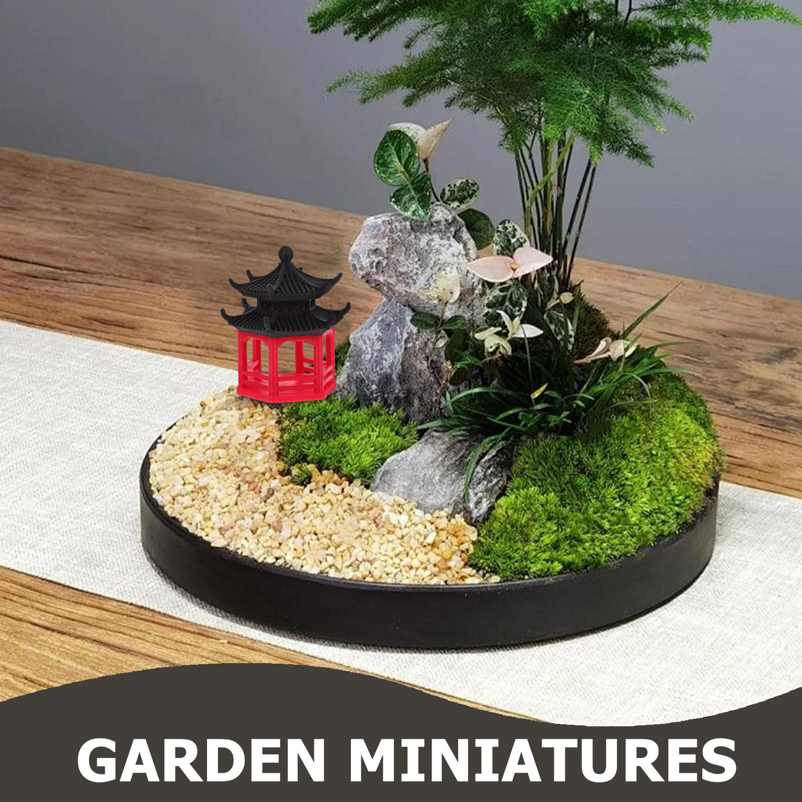 Hexagonal Pavilion Bonsai Deco – Aquarium Fish Japanese recenzja i cena