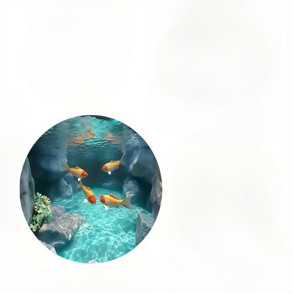 Koi Fish Pond Round Rug Fleece – Aquarium Fish Japanese recenzja i cena