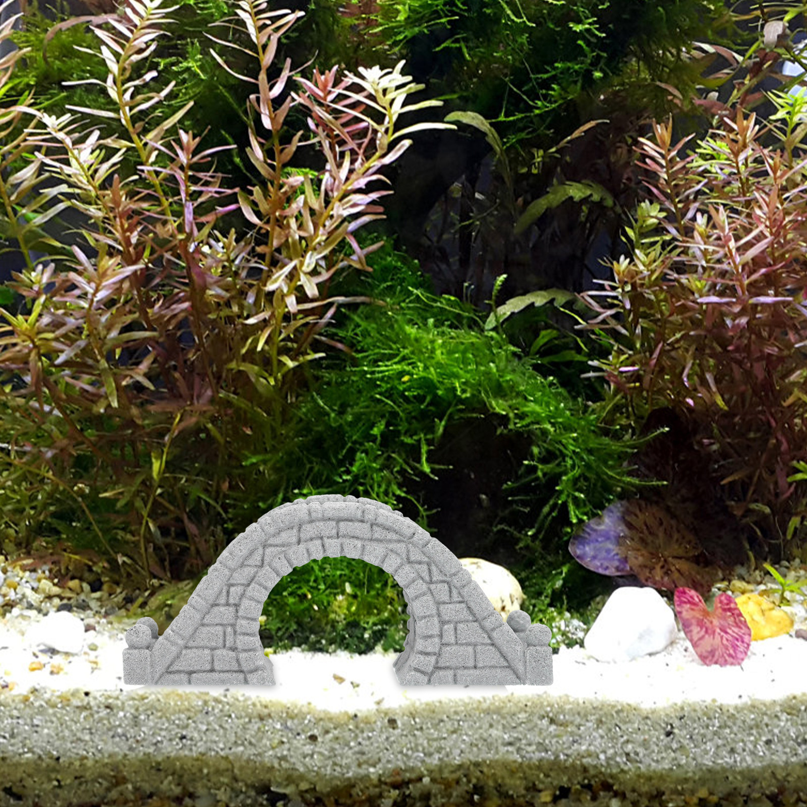 2Pcs Realistic Miniature Arch  – Aquarium Fish Bridge recenzja i cena