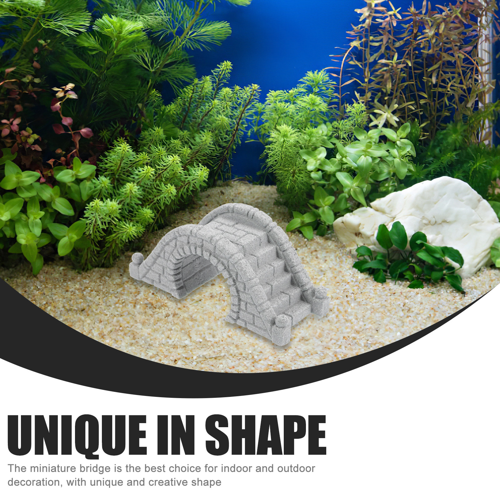 2Pcs Realistic Miniature Arch  – Aquarium Fish Bridge recenzja i cena