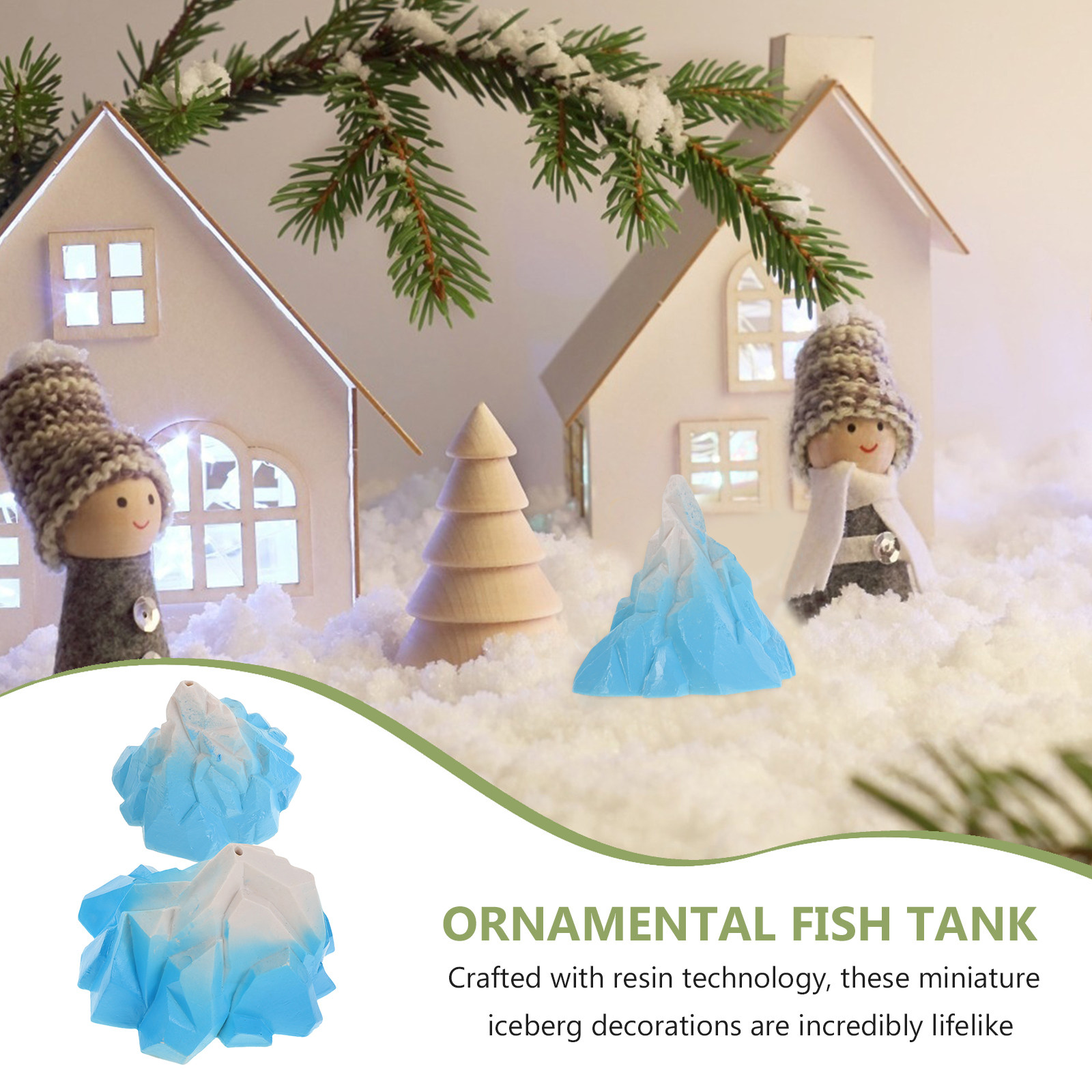 2Pcs Arctic Iceberg Fish Tank  – Fish Toy In Aquarium recenzja i cena