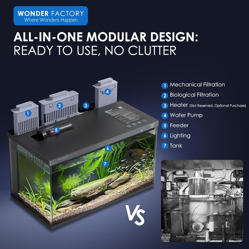 Smart Aquarium, Glass Fish Tan – Aquarium Fish Feeder recenzja i cena