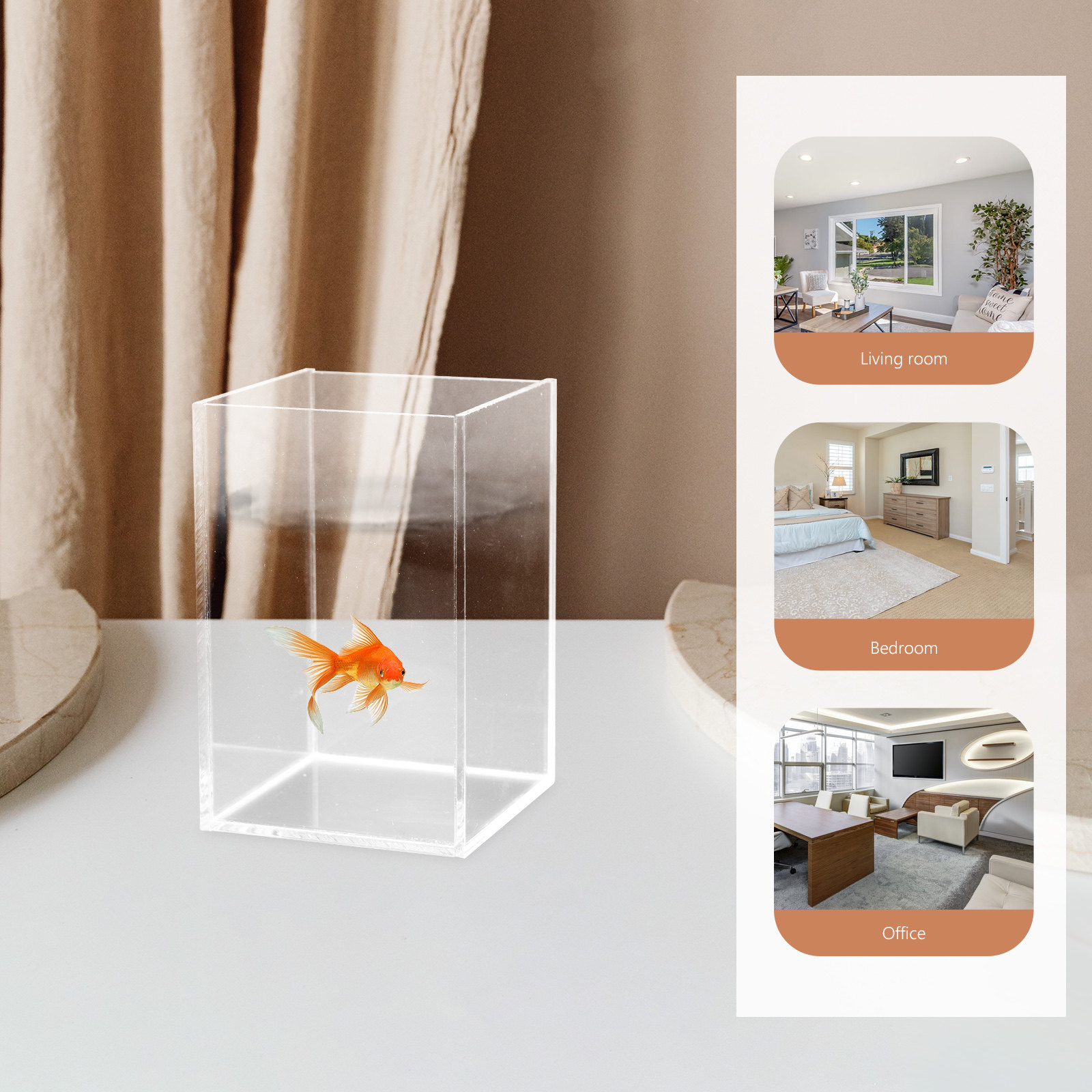 Delicate Acrylic Desktop Aquar – Fish Toy In Aquarium recenzja i cena