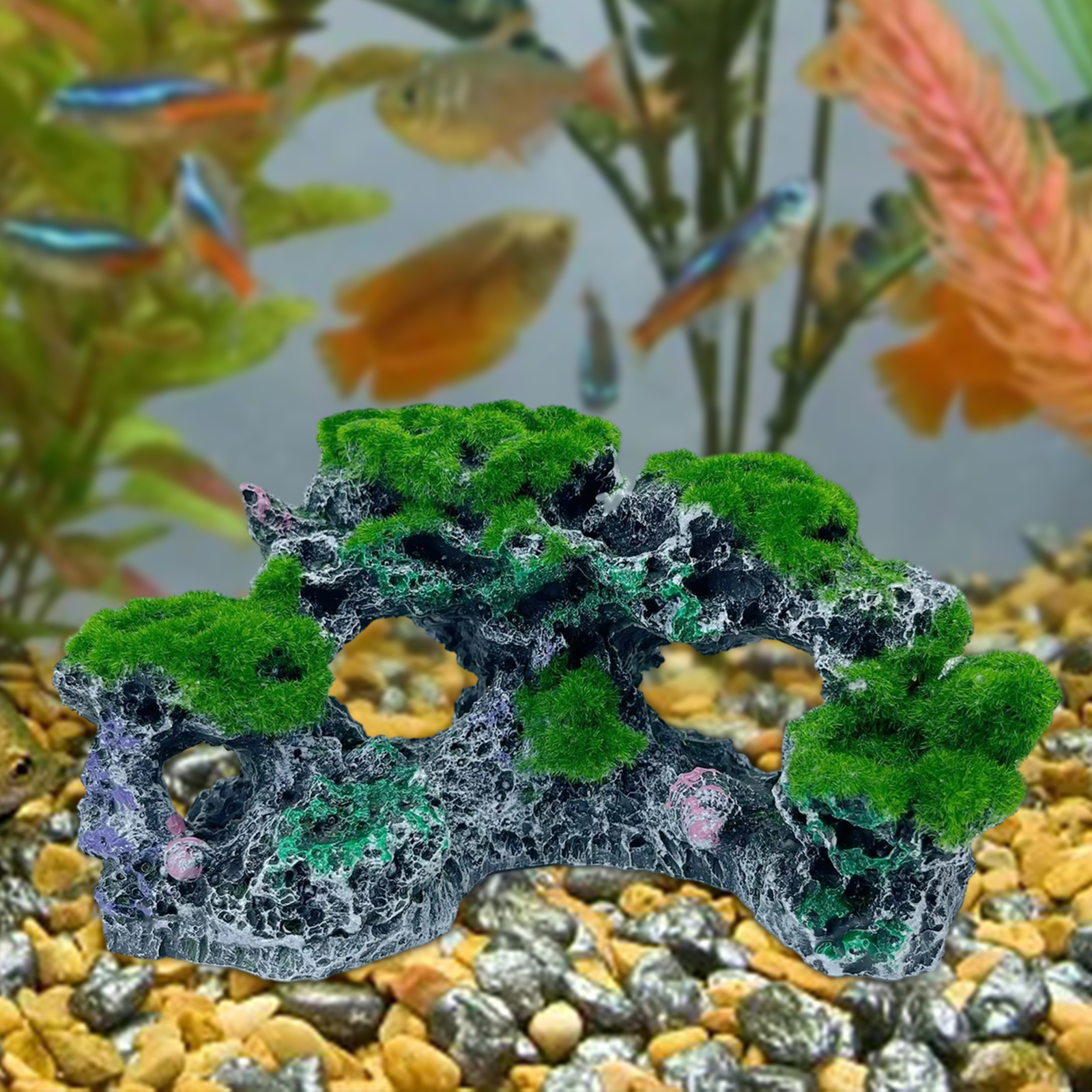 Fish Tank Decoration Rock Cave – Aquarium Fish Bridge recenzja i cena